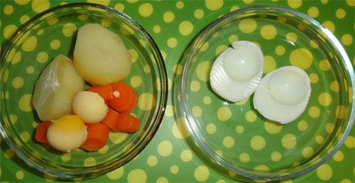 piure de legume cu galbenus pentru bebelusi