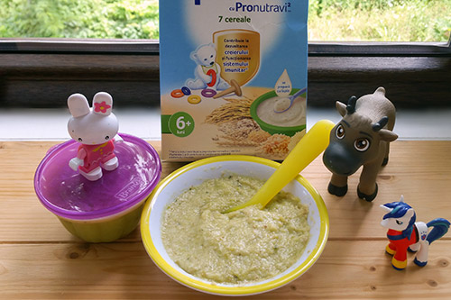 Supa crema de dovlecel cu cereale pentru bebelusi de la 8-10 luni
