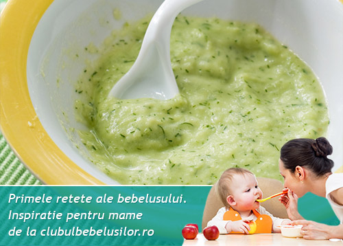 Supa crema de fasole verde si dovlecel pentru bebelusi de la 8-10 luni