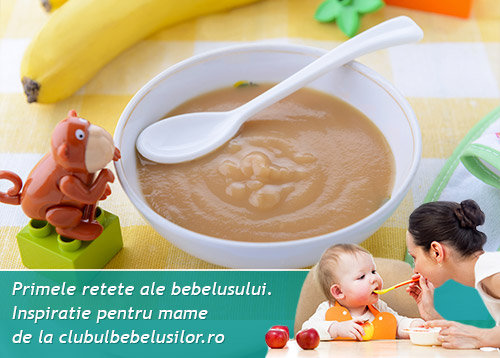 Crema de caise si banana pentru bebelusi de la 6-8 luni