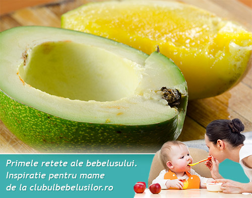 Piure de avocado si mango pentru bebelusi de la 7 luni
