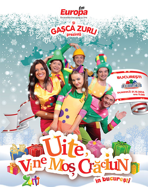 Mirela și Gașca ZURLI prezintă spectacolul Uite, vine Moș Crăciun! 21 decembrie, ora 11.00, CinemaPro