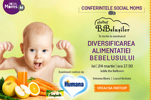 Seminar de diversificare a alimentatie bebelusului - Cele mai bune sfaturi direct de la specialisti