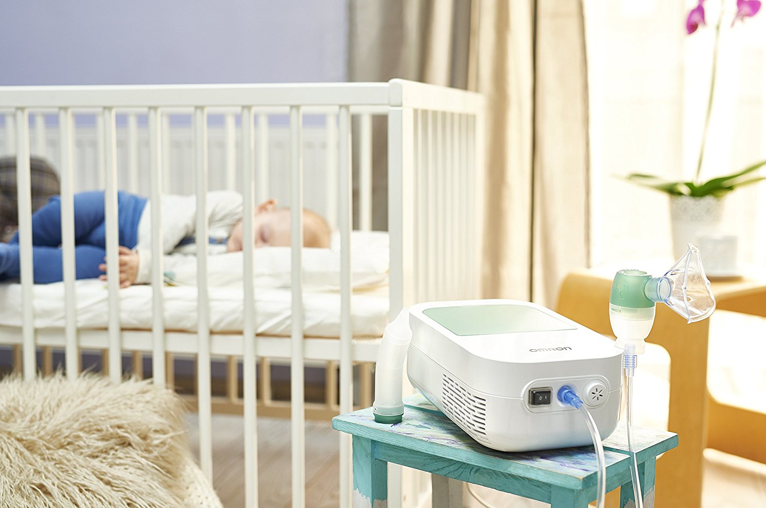 Recomandarea noastra: Aparat aerosoli OMRON DuoBaby, cu aspirator nazal, pentru bebelusi