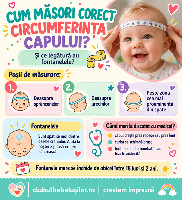 Circumferința capului la bebeluși